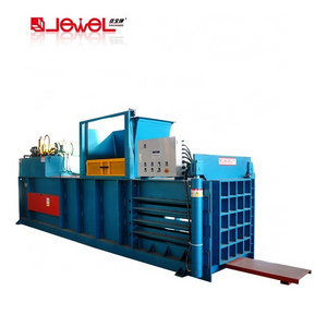 Horizontal plastic bottle/solid waste compactor machine for recycling