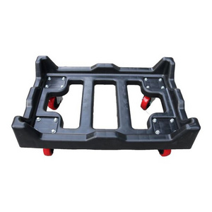 JOIN Plastic Tote Moving Logistics Dolly Plastic Roller Skate Trolley Movers Carrier Furniture Dolly Carts with PU wheels