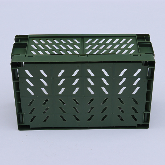 JOIN Plastic Small Vented Collapsible Storage Crate Holder Foldable Snack Candy Fruit Boxes Folding Storage Basket