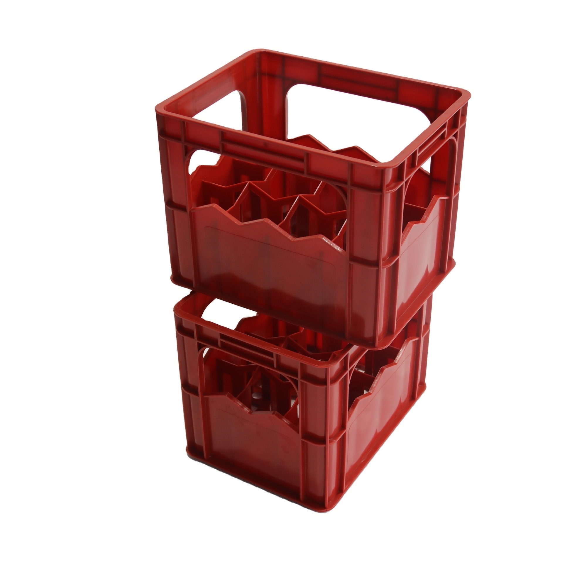 JOIN 12 Holes Stackable Plastic Beer Bottle Box 5 gallon Glass Wine Bottle Storage Crate  Beer Crate Metal Can Crate