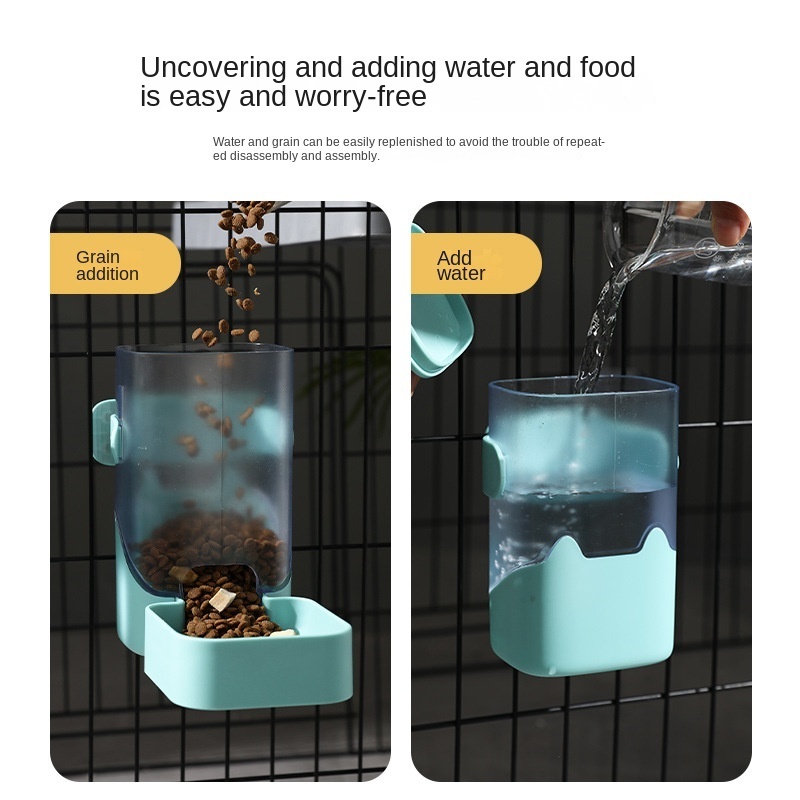 automatic hanging cage type water fountain hanging cage water dispenser automatic pet feeder dog suit pet supplies