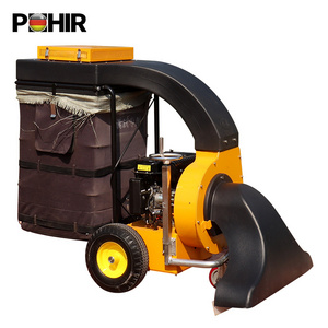 POHIR-T2 Walk Behind Hand Sweeper Machine Vacuum Leaf Cleaner Pavement Sweeper High Quality Garden Grass Clean The Machine