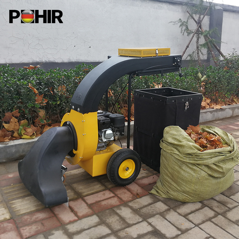 POHIR-T2 Walk Behind Hand Sweeper Machine Vacuum Leaf Cleaner Pavement Sweeper High Quality Garden Grass Clean The Machine