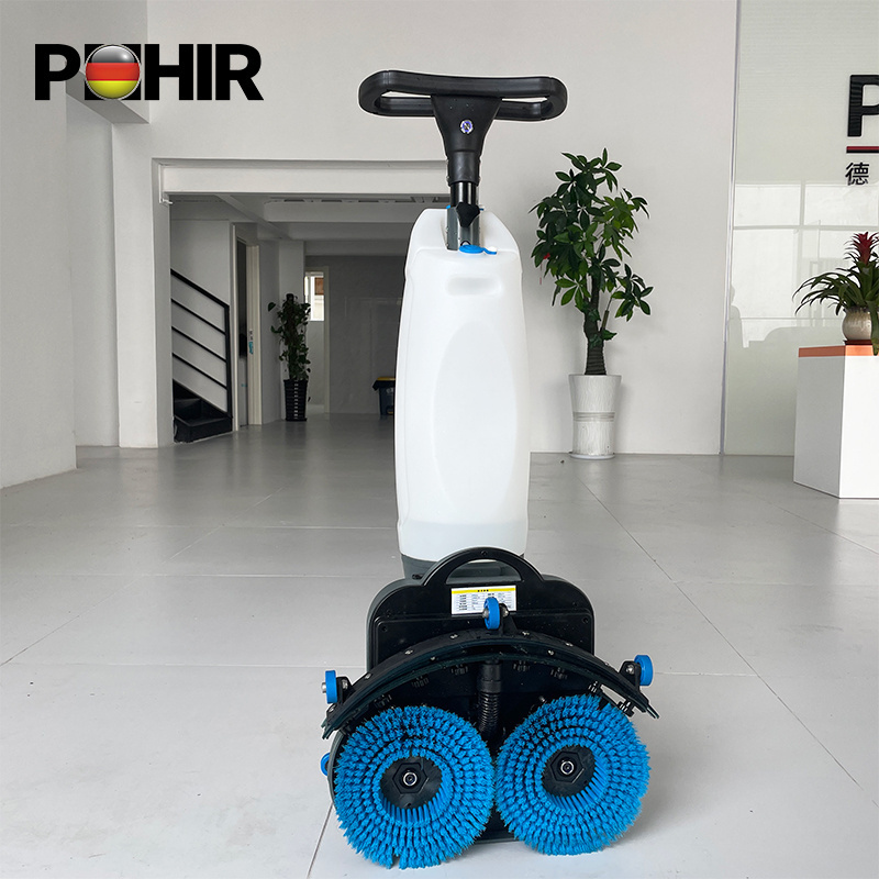 POHIR-300 Floor Washer Commercial Hand Held Electric Walk-behind Floor Scrubber Cleaning Machine