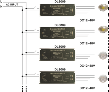 DALI Signal&Push Dim Dimming 1CH LED DALI Dimmer 48V