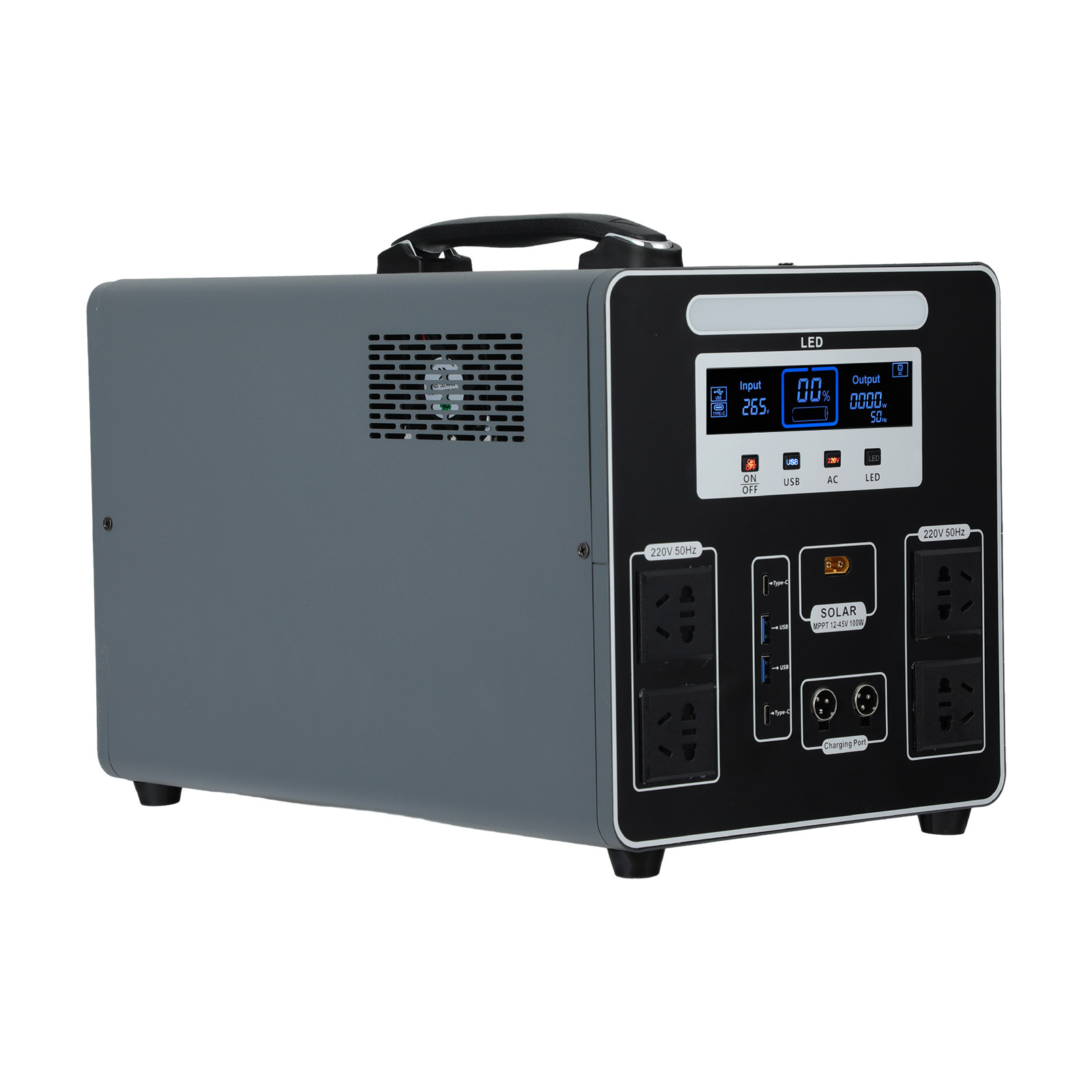 Portable 1000W/1500W Power Station with Rechargeable Lifepo4 Backup Battery Emergency Solar Generator