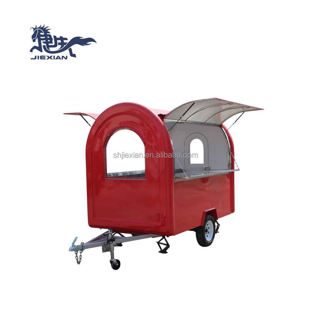 JX-FR250J cheap china mobile kitchen ice cream bike street deep fryer fast food vending cart/bbq and food trailer for sale