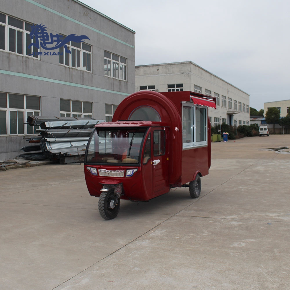 JX-FR220GH Latest Design Mobile Bar Ice Cream Cart Electric Food Truck Churros Tricycle For sale