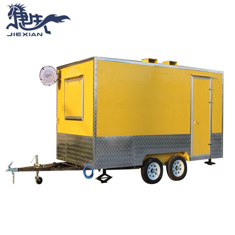 JX-FS380 Mobile Towable Enclosed BBQ Vending Gyros Concession Food Truck Trailer