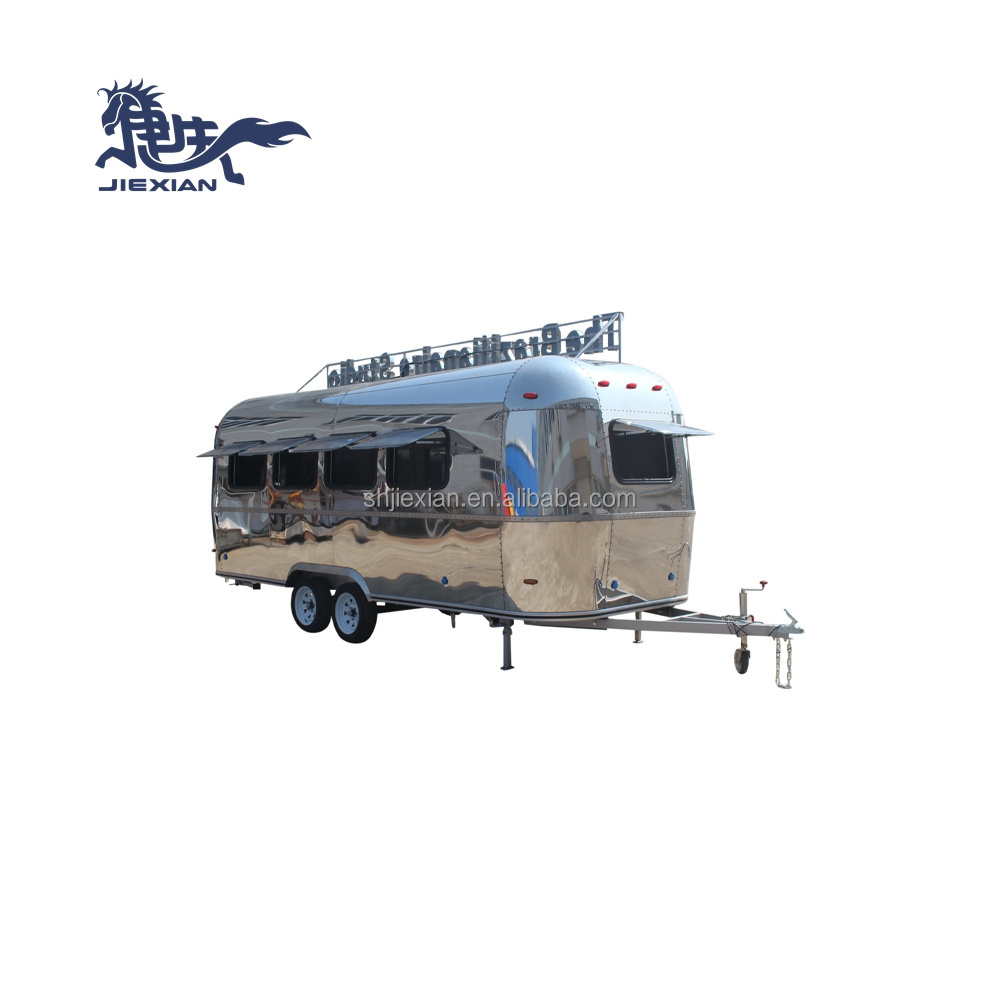 JX-BT580SS antique mobile barber truck trailer luxury barber station mobile salon for sale with sink furniture unit chairs