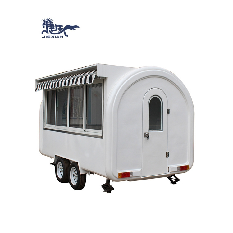 JX-FR350WH China churros food trailer mobile food truck ice cream awning