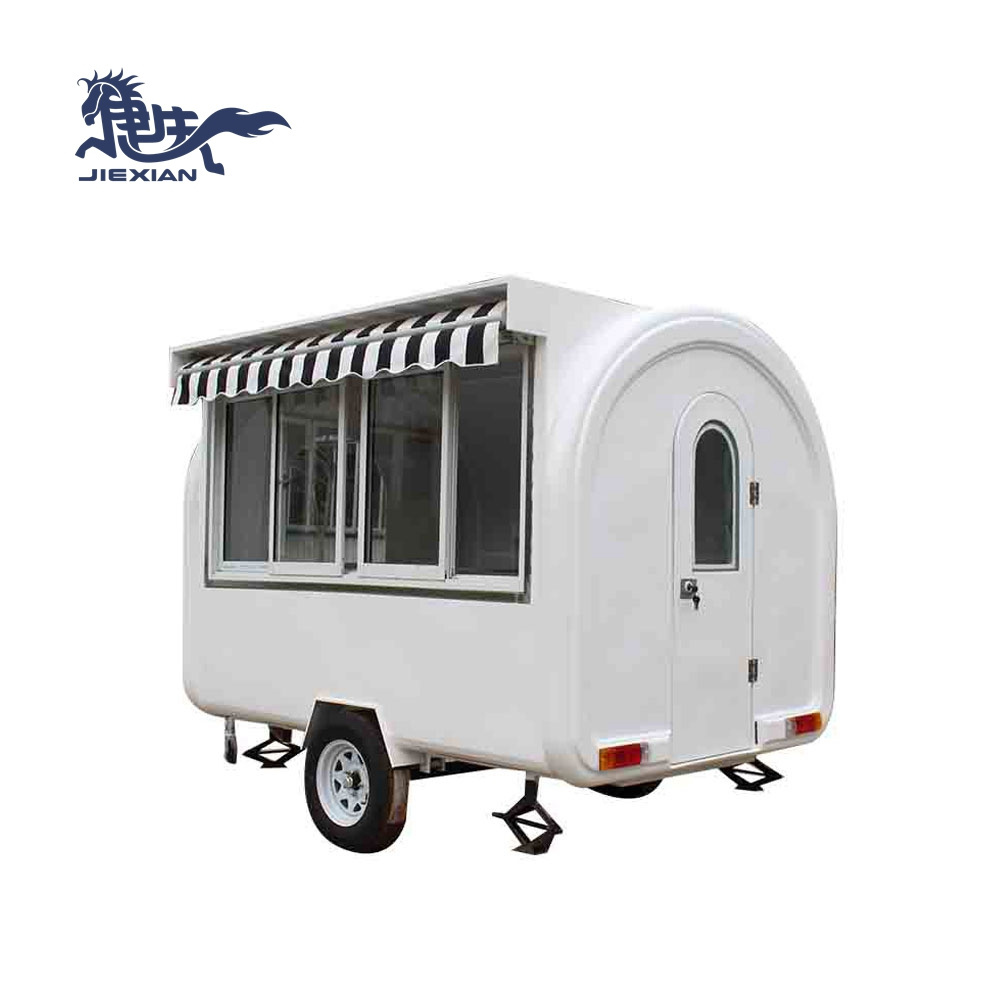 JX-FR280WH Street juice drinks milk tea kiosk cart /food carts mobile food trailer