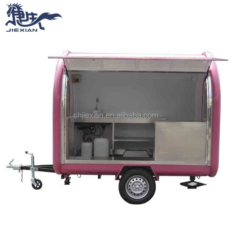 Cheap caravan van kiosk italian ice cream stick display cabinet cart