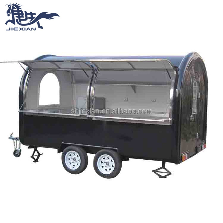 JX-FR350W Fiberglass street fast food trailer/mobile coffee truck/hamburger van for sale