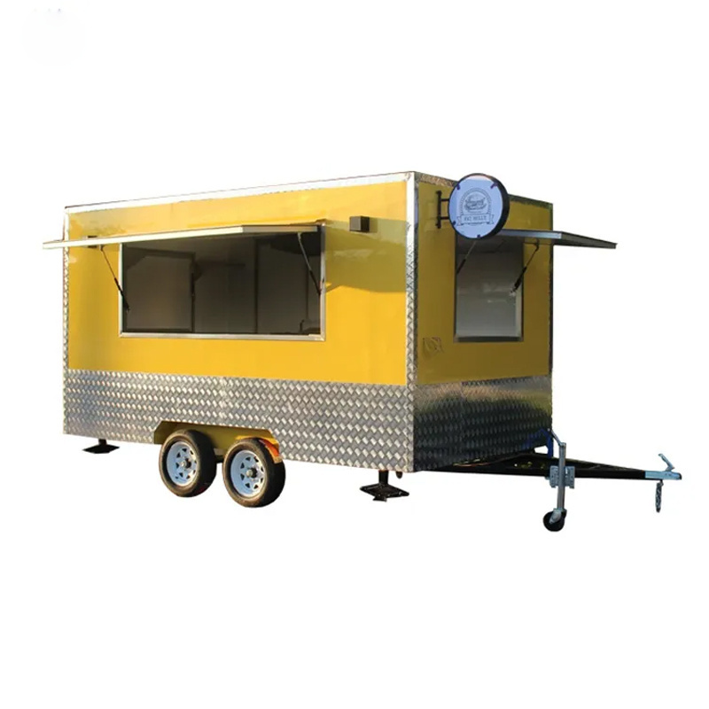 JX-FS380 Mobile Towable Enclosed BBQ Vending Gyros Concession Food Truck Trailer