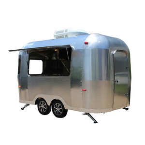 JX-BT380 Mobile Bar Trailer Airstream Fast Food Trailers Fully Equipped USA Standards Mobile Remorque Donuts Food Truck For Sale