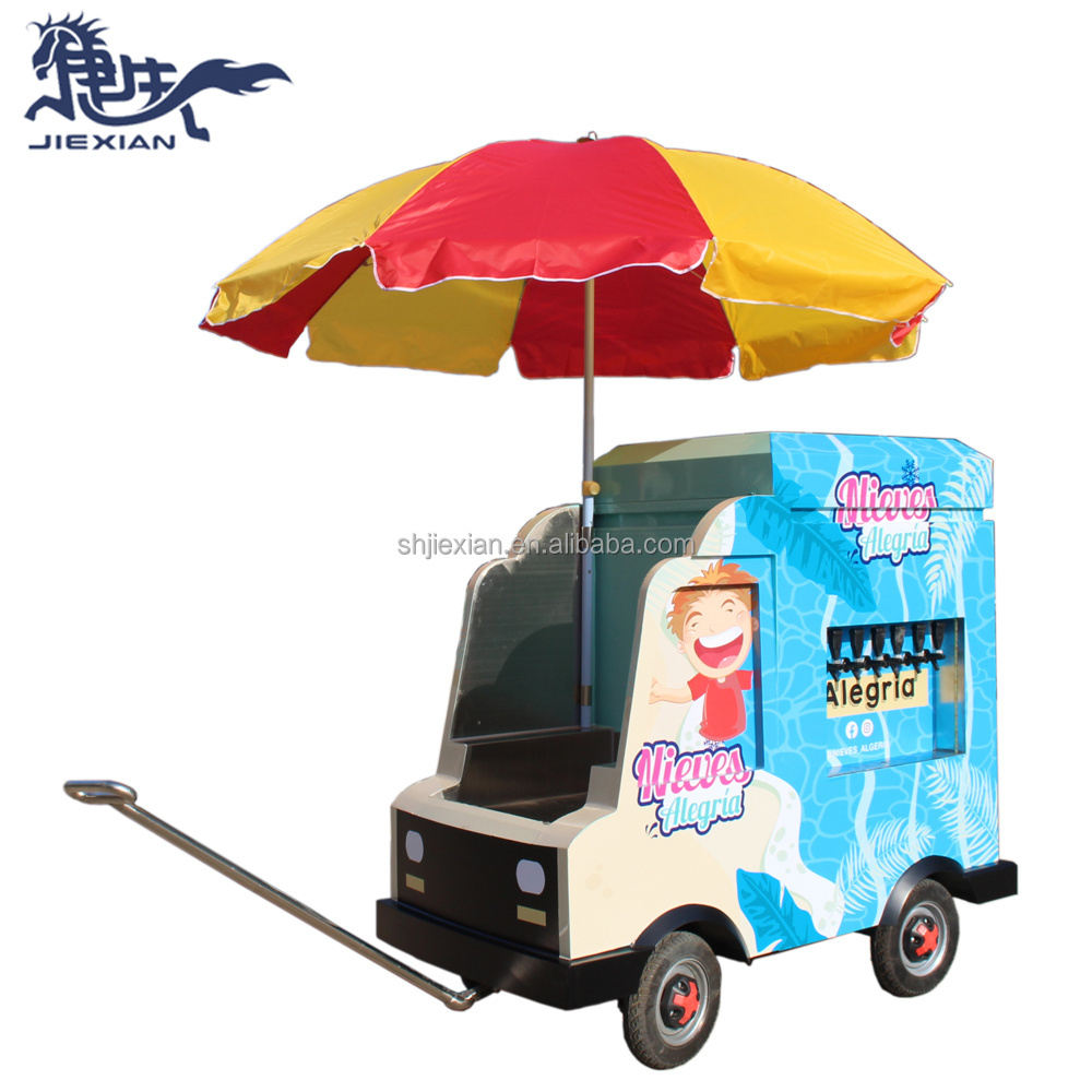 JX-FK172 Snow Cone Cart Churro Trailer Outdoor Food Cart Cars Hamburger Dumpling Food Carts With Kitchen