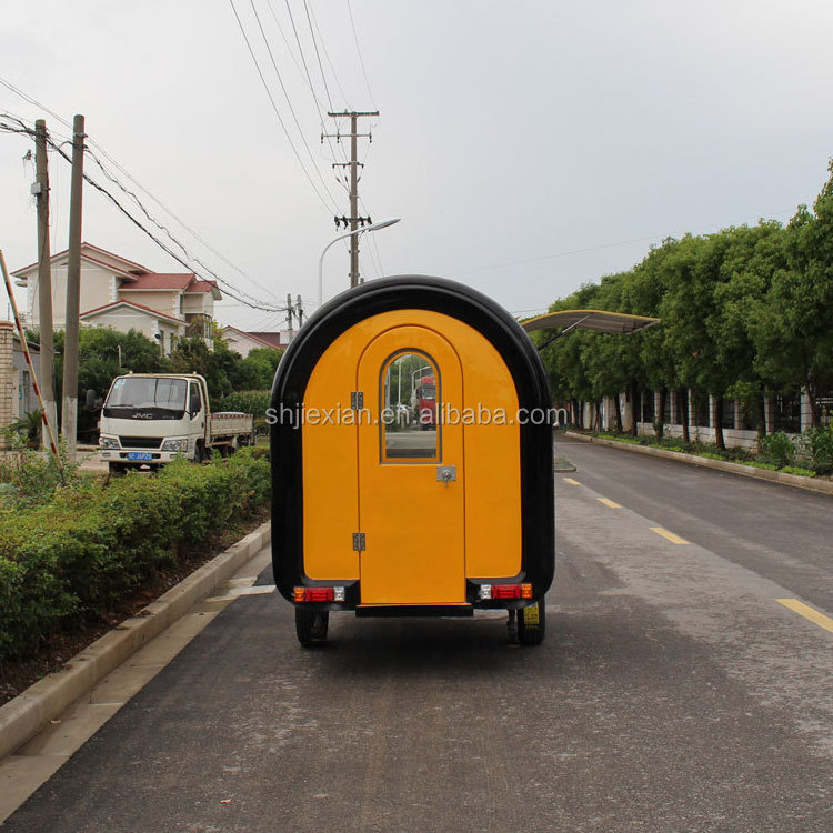 JX-FR250B Burger van dining car food trucks fast food mobile cart kiosk fiberglass small snack car