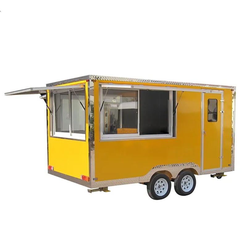 JX-FS400D Australia standard outdoor mobile fast food carts kiosk, ice cream vending carts hot dog food trailer truck for sale