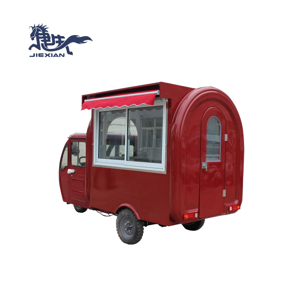 JX-FR220GH Latest Design Mobile Bar Ice Cream Cart Electric Food Truck Churros Tricycle For sale