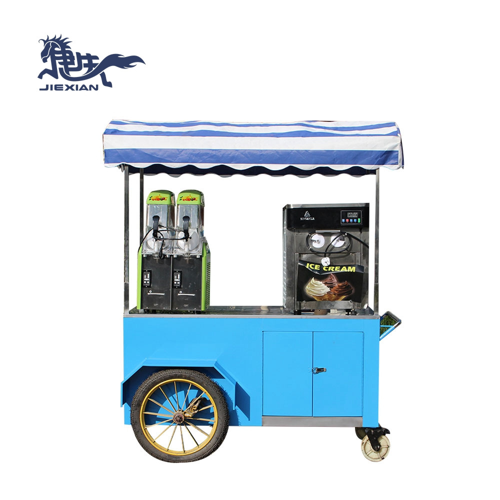 JX-IC160 Stainless steel Portable mexican used ice cream push cart