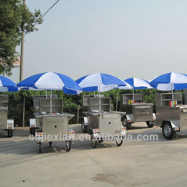 JX-HS120B hotdog cart trailer mobile snack food shop street mini cheap price mobile fast food vendor cart for sale craigslist