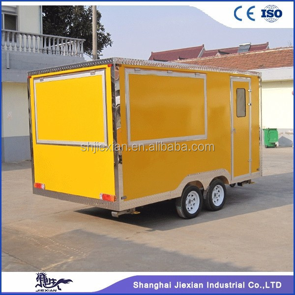 JX-FS400D Australia standard outdoor mobile fast food carts kiosk, ice cream vending carts hot dog food trailer truck for sale