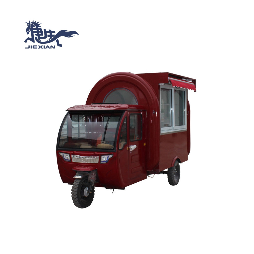 JX-FR220GH Latest Design Mobile Bar Ice Cream Cart Electric Food Truck Churros Tricycle For sale