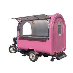 JX-FR220I New Design Pink Ice Cream Three-Wheel Motorcycle Food Truck