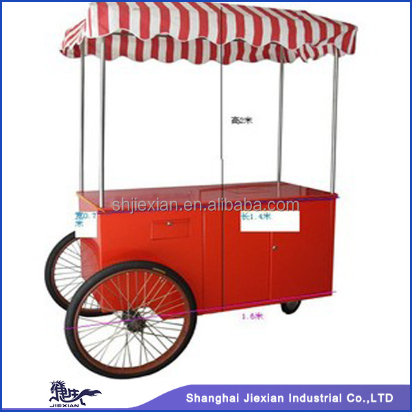 JX-FB230 Fast food truck Bike mobile food cart / Coffee vending bike