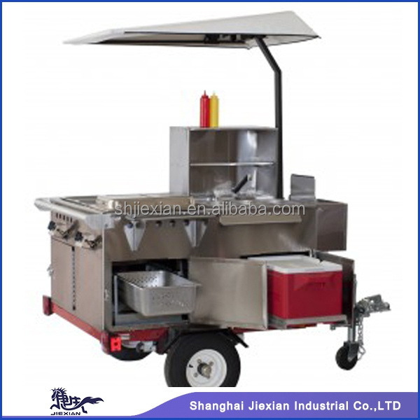 JX-HS200B Mini mobile electric hot dog cart/ice cream/breakfast food cart for sale