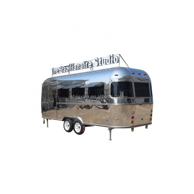 JX-BT580SS antique mobile barber truck trailer luxury barber station mobile salon for sale with sink furniture unit chairs