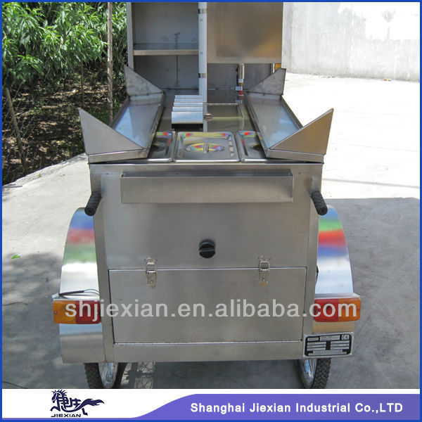 JX-HS120B hotdog cart trailer mobile snack food shop street mini cheap price mobile fast food vendor cart for sale craigslist