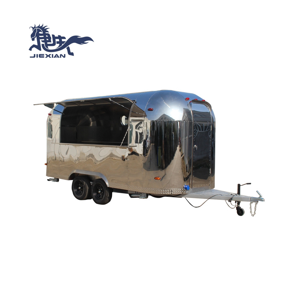 JX-BT450SS Carritos De Comida Food Track Mobile Kitchen Catering Trailer Bubble Tea Bar Coffee Truck Airstream Fast Food Trailer