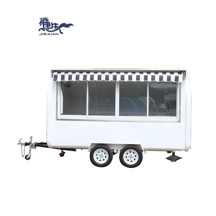 JX-FR350WH China churros food trailer mobile food truck ice cream awning