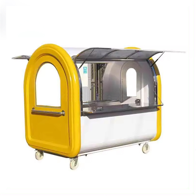 JX-FR220E Mexican taco food cart for sale mobile hand push food cart for slush machine