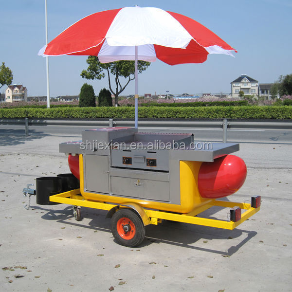 Shanghai JX-HS230 custom enclosed hot dog cart umbrellas for sale