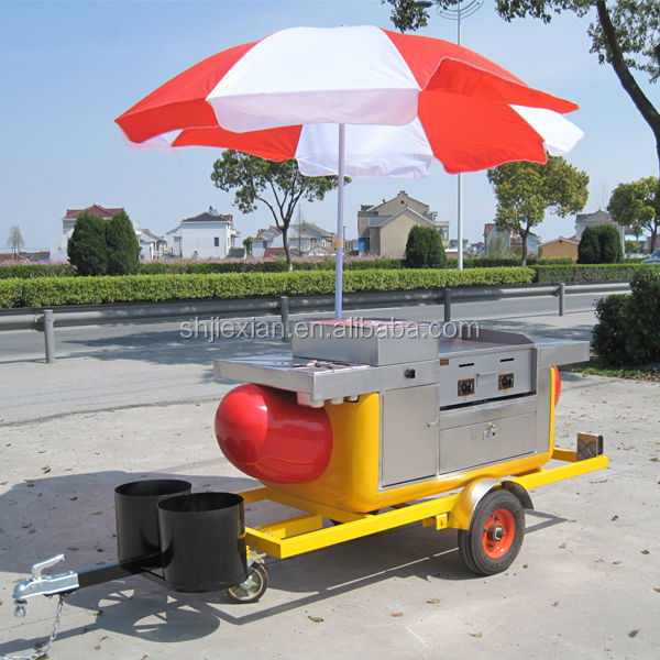 Shanghai JX-HS230 custom enclosed hot dog cart umbrellas for sale