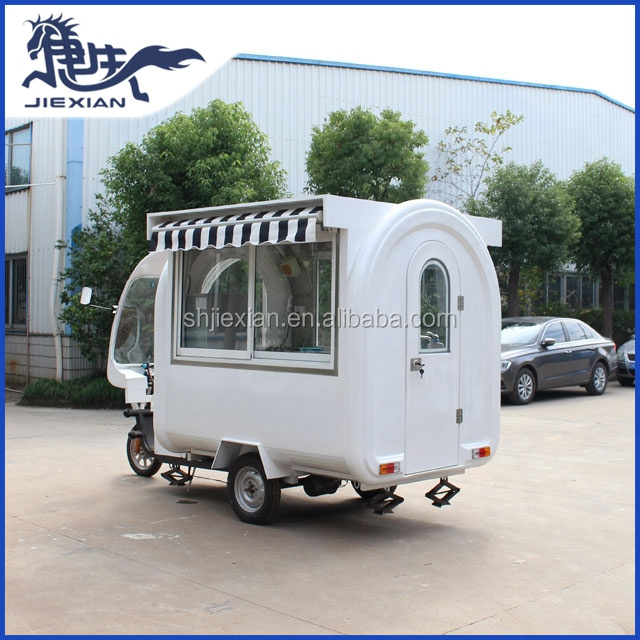 JX-FR220GH Electric tricycle food truck mobile food trailer white food trucks for sale in china