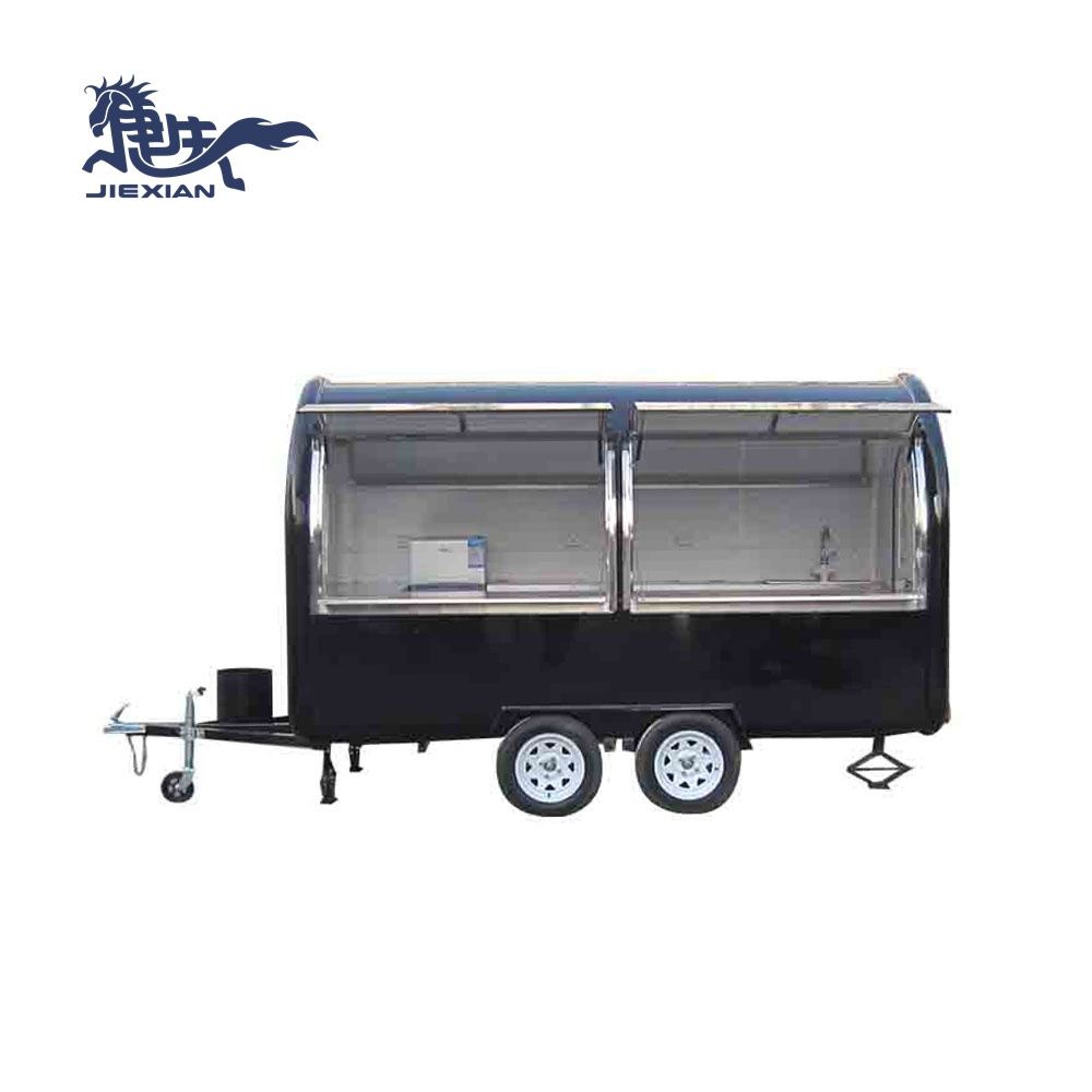 JX-FR350W Fiberglass street fast food trailer/mobile coffee truck/hamburger van for sale