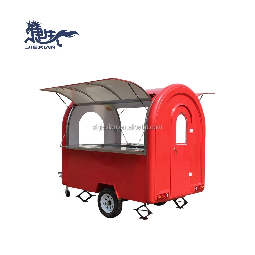 JX-FR250J cheap china mobile kitchen ice cream bike street deep fryer fast food vending cart/bbq and food trailer for sale