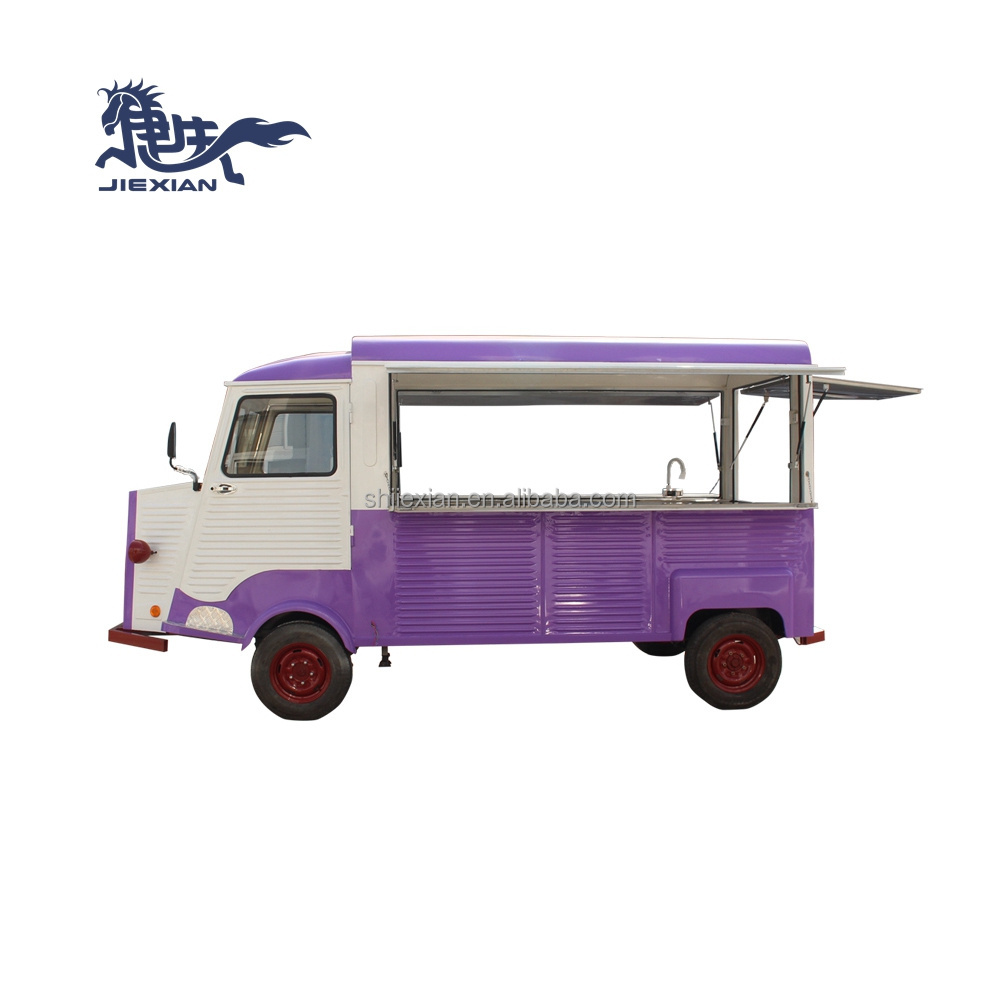 JX-BT450CTE Popular CE approved vintage electric catering food truck kitchen salon mobile trailer Italian ice cart for sale