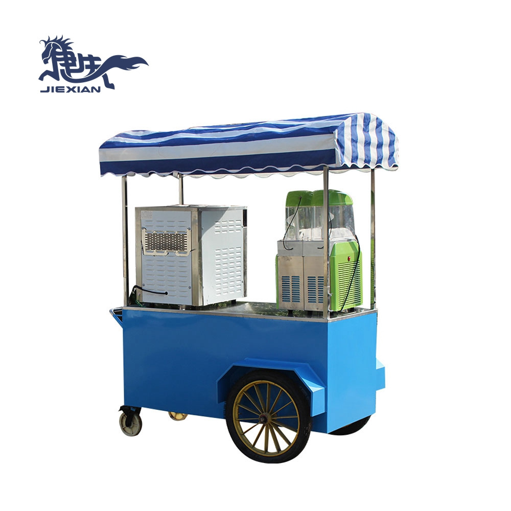 JX-IC160 Stainless steel Portable mexican used ice cream push cart