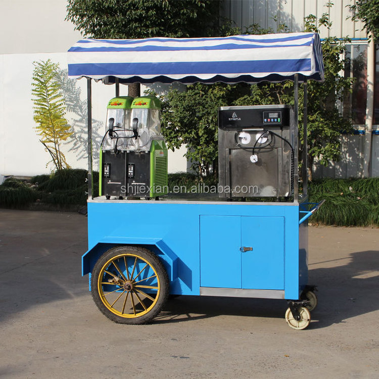 JX-IC160 mobile italian electric mexican ice cream cart manufactures for sale with wheels