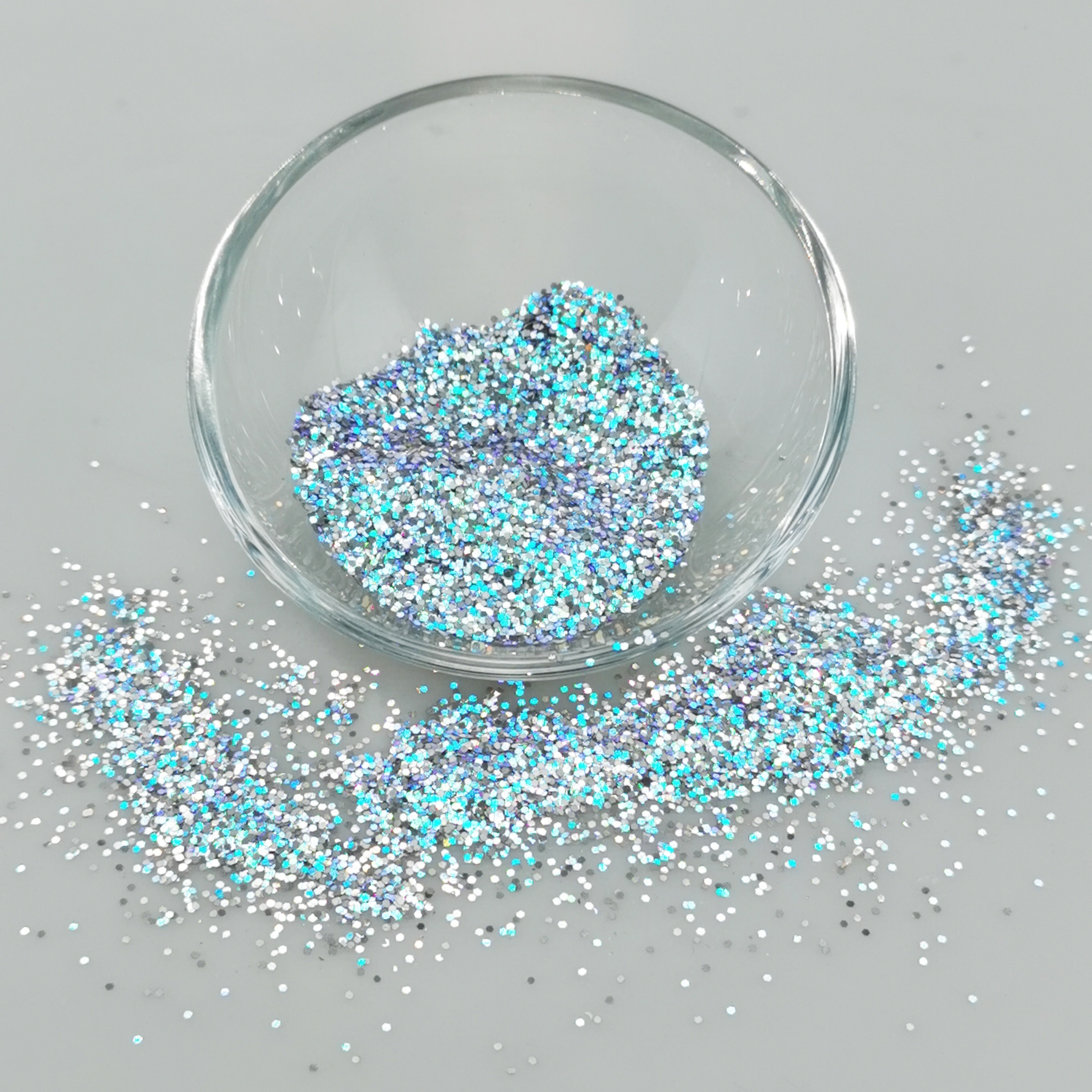 Reflective rainbow glitter