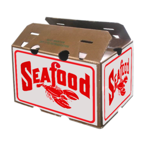 Seafood  Frozen Meat Waxed Coated shipping delivery Customized Custom Logo wax box