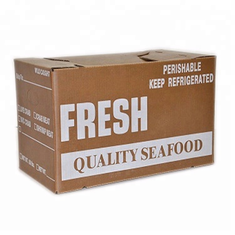 Seafood  Frozen Meat Waxed Coated shipping delivery Customized Custom Logo wax box