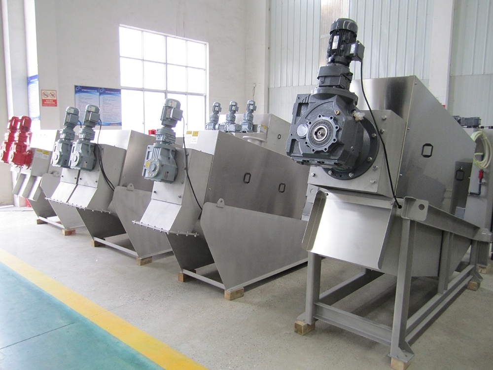 Wastewater Sludge Dewatering Volute Dewatering Double Screw Press Machine