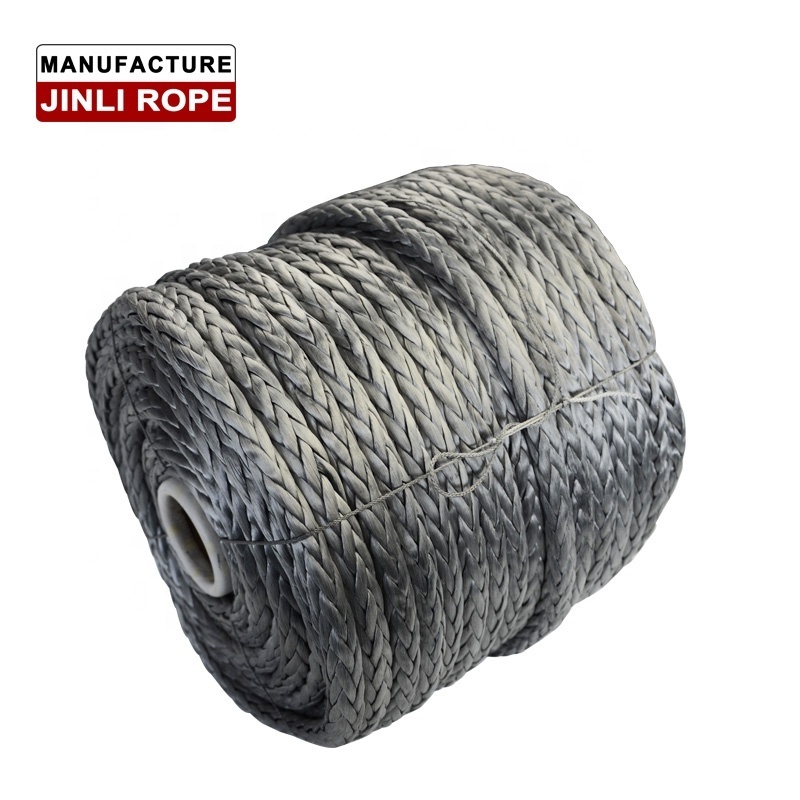 JINLI ROPE 12 Strand 100% Uhmwpe Fiber Marine Rope Used Mooring Ship Rope