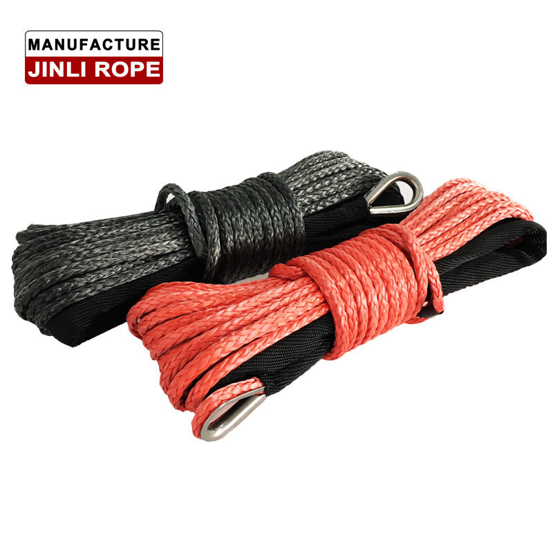 (JINLI ROPE)Synthetic Winch Rope With Aluminum Hawse Fairlead ATV Winch